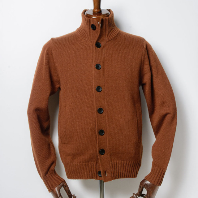 Stand-collar Knit Blouson