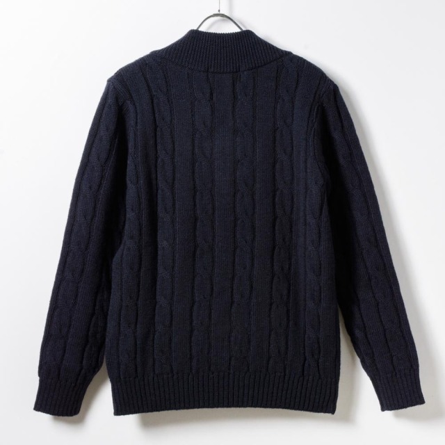 Phlannèl Wool V-neck Knit ネイビー