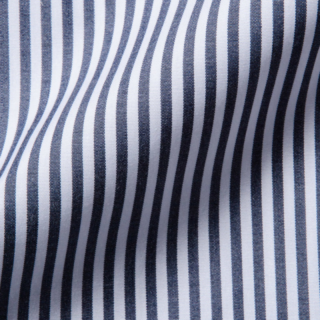 タブカラーシャツネイビーロンドンストライプ