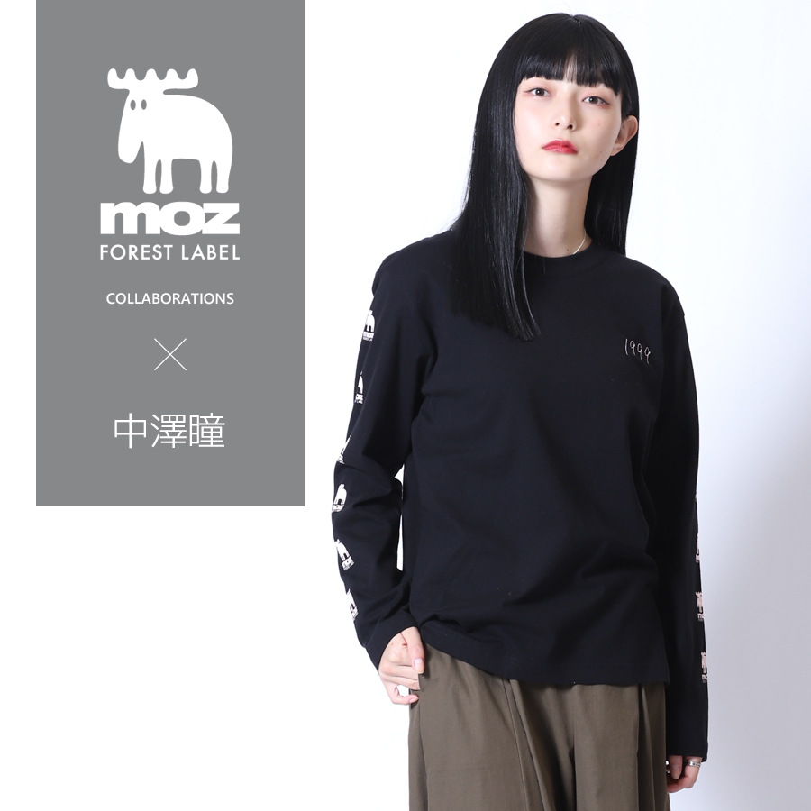 中澤瞳×moz FOREST LABEL コラボ長袖Tシャツ