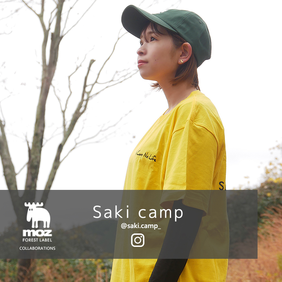 Saki camp×moz FOREST LABEL コラボ 半袖Tシャツ