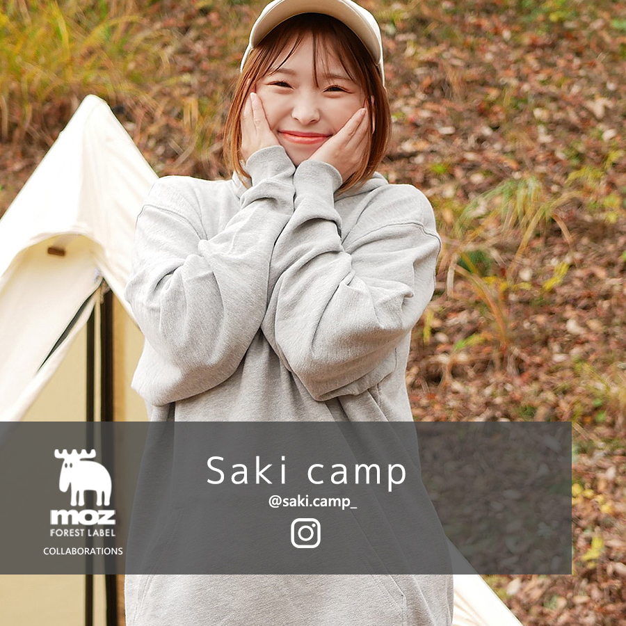 Saki camp×moz FOREST LABEL コラボ プルオーバーパーカー