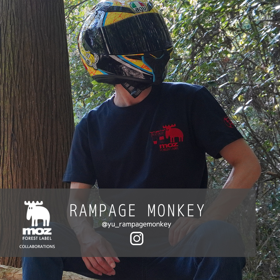 RAMPAGE MONKEY×moz FOREST LABEL コラボ 半袖Tシャツ