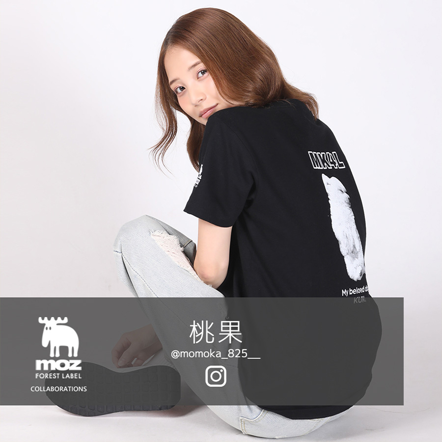 桃果×moz FOREST LABEL コラボ 半袖Tシャツ
