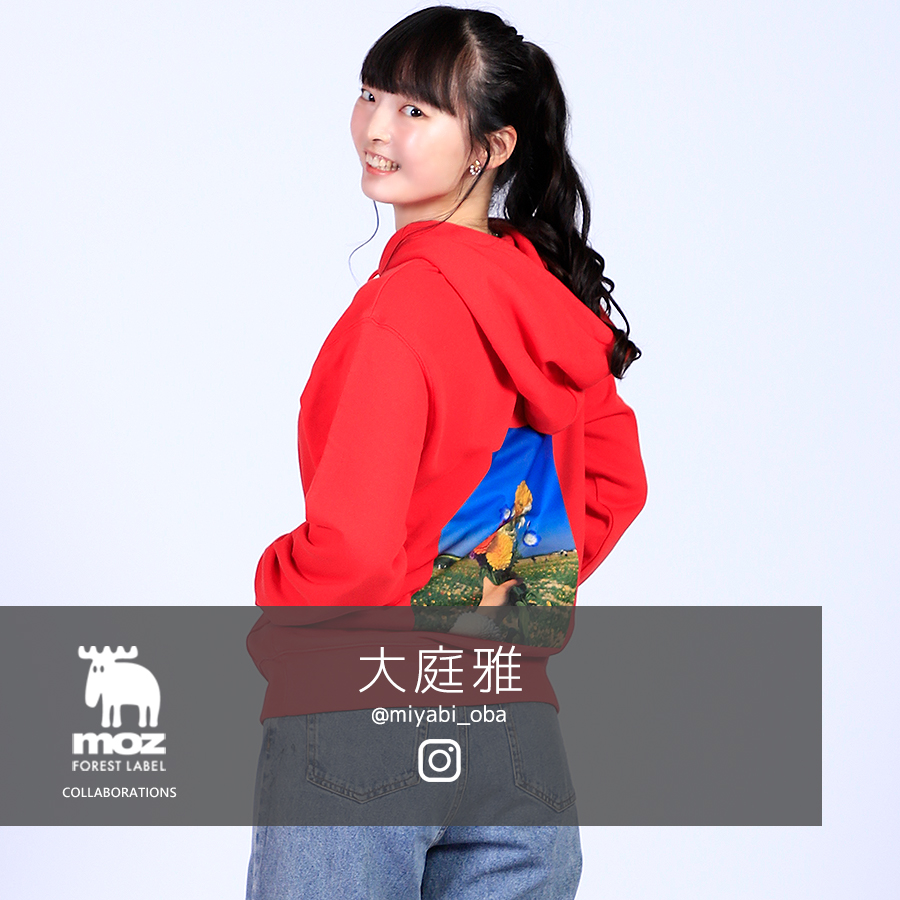 大庭雅×moz FOREST LABEL コラボ第2弾 プルオーバーパーカー