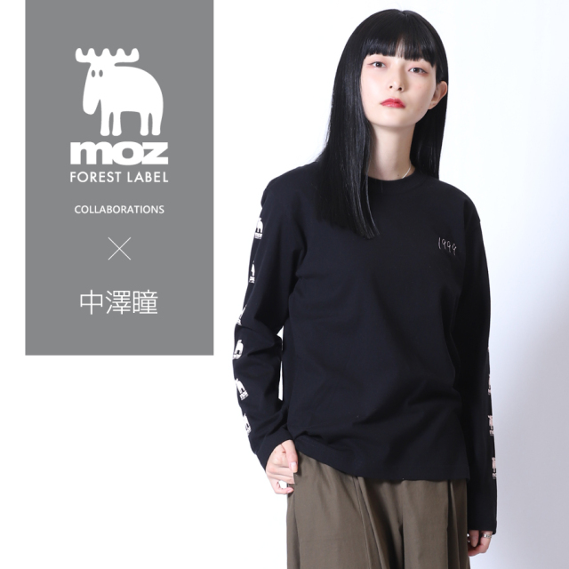 中澤瞳×moz FOREST LABEL コラボ長袖Tシャツ