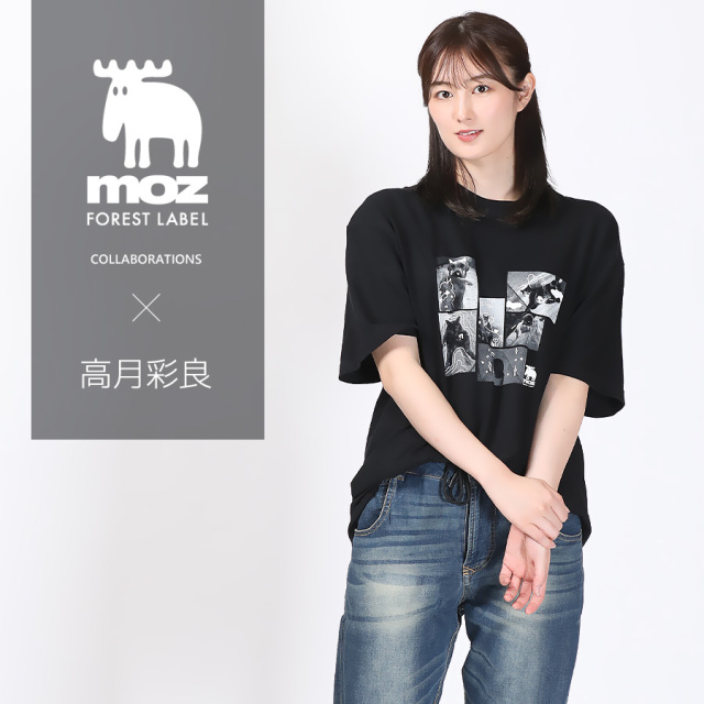 高月彩良×moz FOREST LABEL コラボ半袖Tシャツ