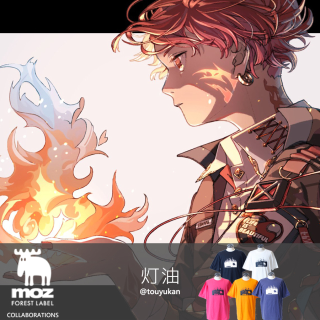 灯油 ×moz FOREST LABEL コラボ半袖Tシャツ TYPE-B