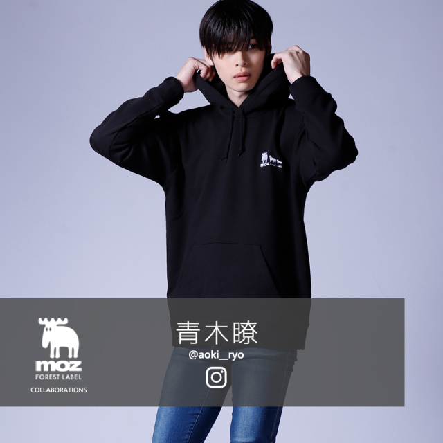 青木瞭×moz FOREST LABEL コラボプルオーバーパーカー