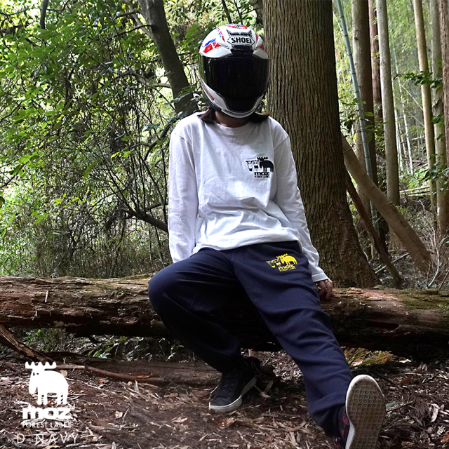 2025年春の × MONKEY RAMPAGE moz コラボスウェットパンツ LABEL FOREST ミュージシャン