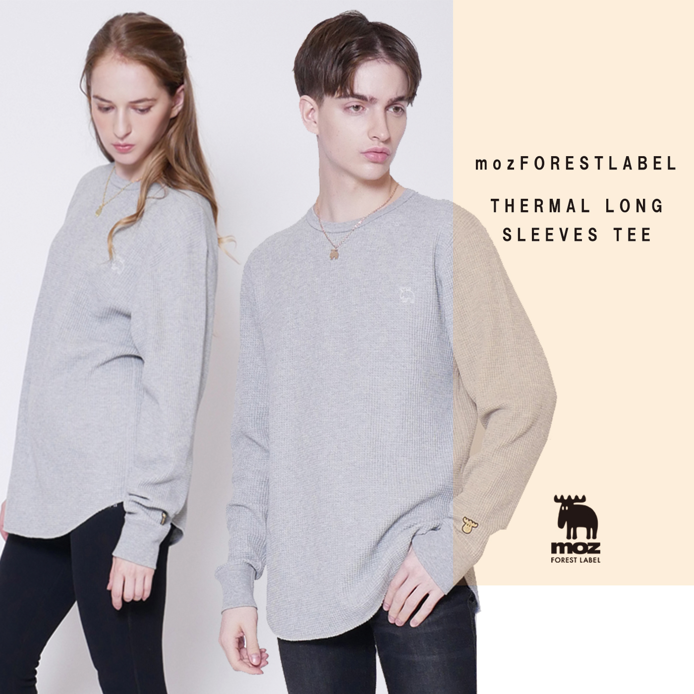 moz FOREST LABEL  サーマル長袖Tシャツ◆