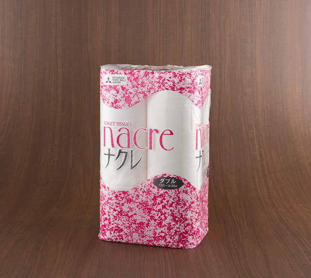 【ケース販売】ナクレトイレットペーパーダブル 12R30m×8パック