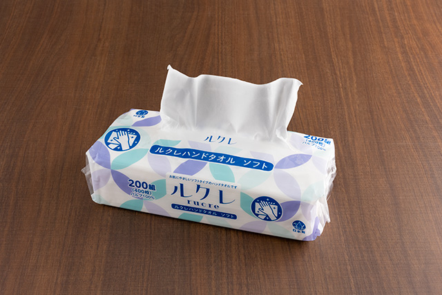 【ケース販売】ルクレハンドタオルソフト　400枚（200組）×30個入