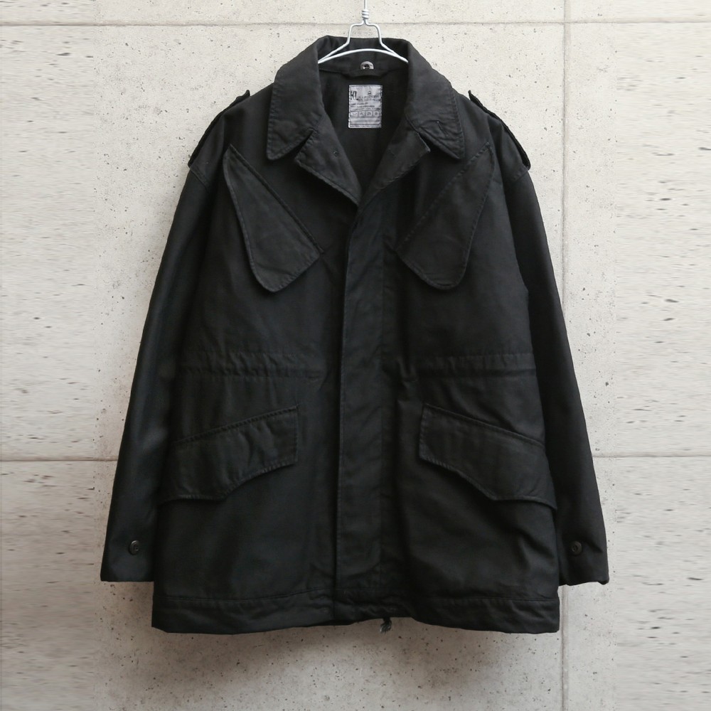 実物 新品 デッドストック オランダ軍 1980年代 NATO フィールドジャケット BLACK染め