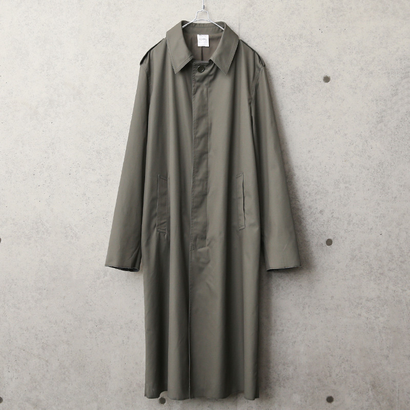 実物 新品 デッドストック フランス軍 オフィサー ステンカラーコート 裾、袖口、ロック始末処理