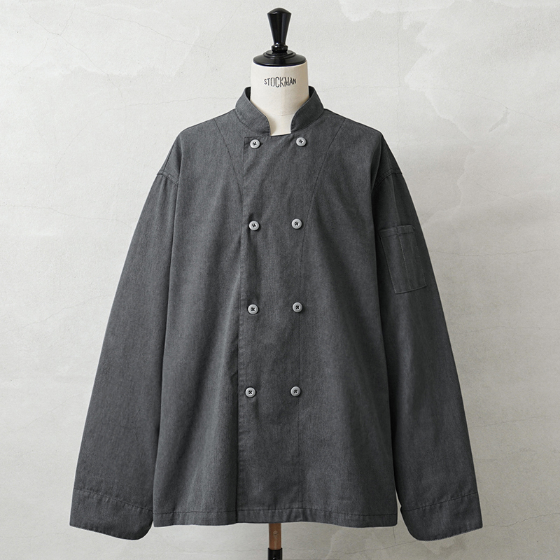 実物 新品 デッドストック 米軍 FOOD HANDLER SMOCK（フードハンドラー スモック）ジャケット GRAY染め