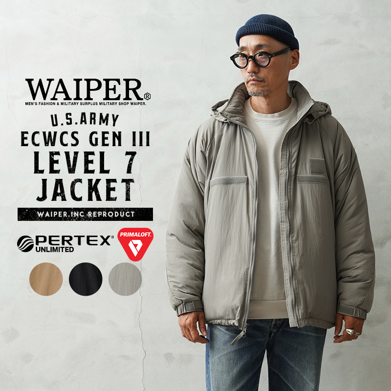 WAIPER.inc 米軍 ECWCS GEN III LEVEL7 PRIMALOFT ジャケット PERTEX UNLIMITED【WP1008】【I】