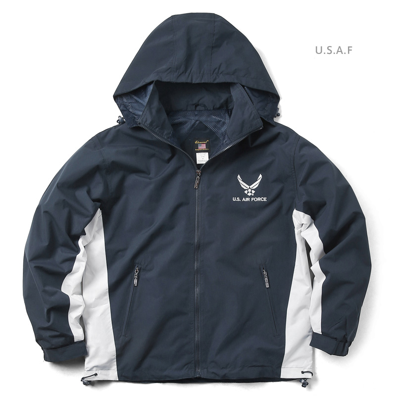 米軍オフィシャルライセンス MESH LINED エンブレム ウィンドブレーカー【T】