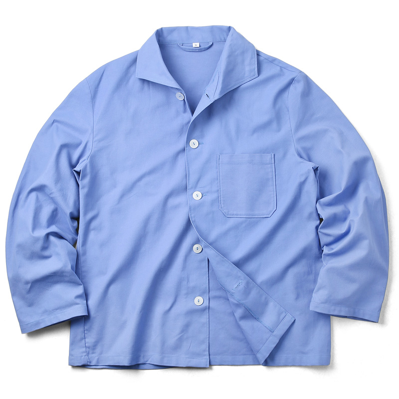 実物 新品 ドイツ軍 パジャマシャツ ライトブルー