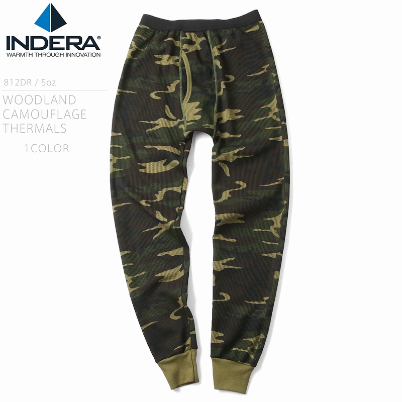 INDERA MILLS インデラミルズ 812DR WOODLAND CAMOUFLAGE サーマル アンダーパンツ
