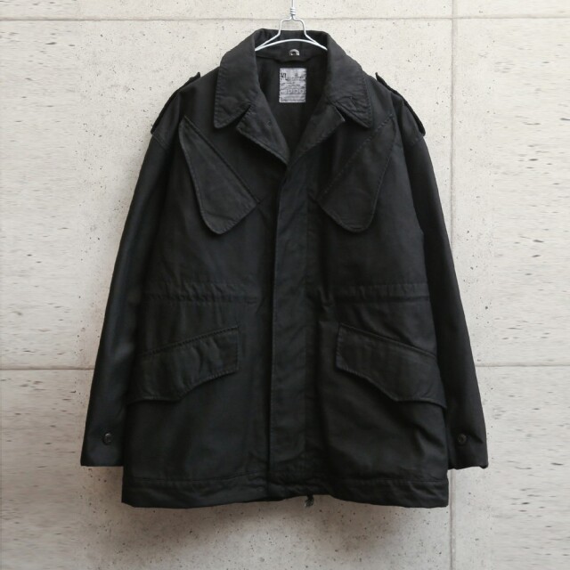 実物 新品 デッドストック オランダ軍 1980年代 NATO フィールドジャケット BLACK染め