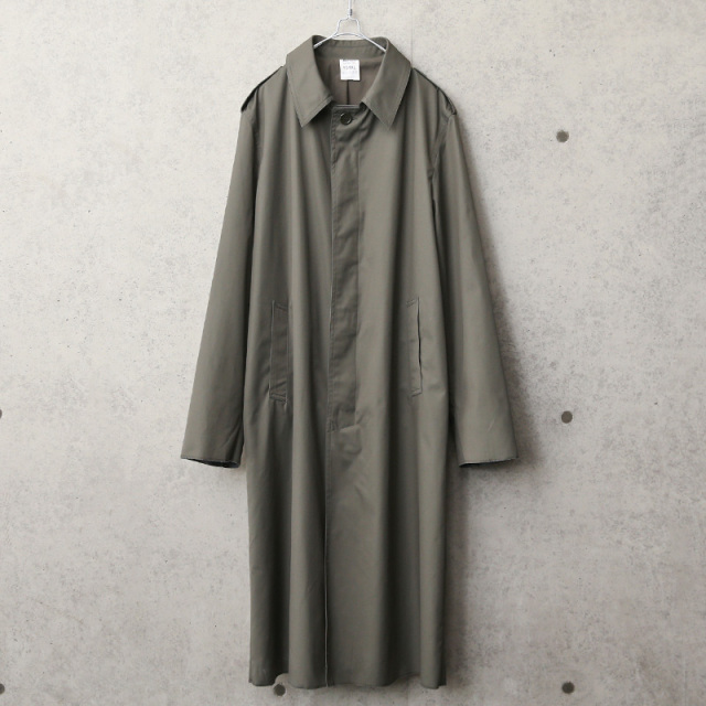 実物 新品 デッドストック フランス軍 オフィサー ステンカラーコート 裾、袖口、ロック始末処理