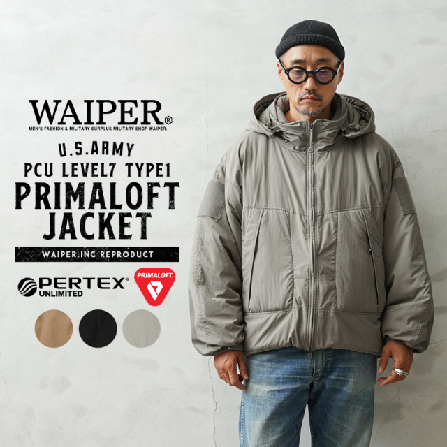 WAIPER.inc 米軍 PCU LEVEL7 TYPE1 PRIMALOFT ジャケット PERTEX UNLIMITED【WP1021】【I】