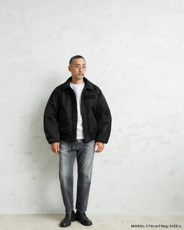 米国 USA製 CWU-45 フライトジャケット ブラック USA製 ALPHA INDUSTRIES CWU-45/P MIL-J-23230A フライト