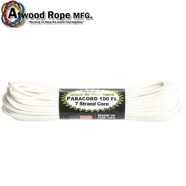 ATWOOD ROPE MFG. 7Strand 350Lbs パラコード 100FT　UBER GLOW【T】