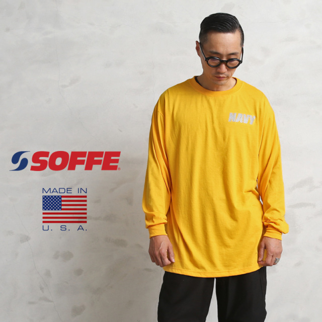 SOFFE ソフィー 968MNR 米軍仕様 U.S.NAVY トレーニング用 長袖Tシャツ MADE IN USA【T】