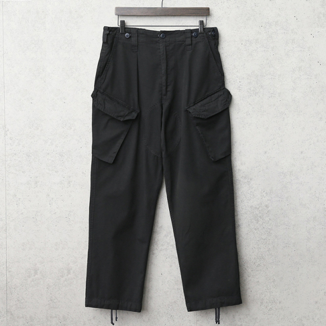 実物 イギリス軍 ROYAL NAVY COMBAT カーゴパンツ スラントポケット DEEP BLACK染め