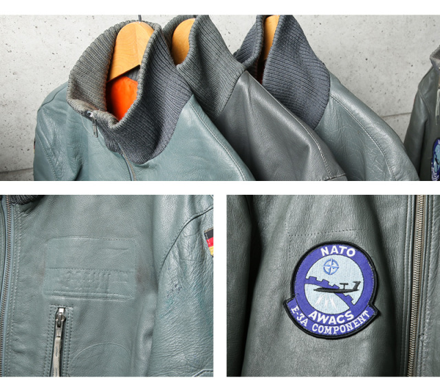 実物 USED ドイツ軍 BLW（ドイツ連邦空軍）レザー フライトジャケット MILITARY 実物 USED ドイツ軍 BLW（ドイツ連邦空軍）レザー