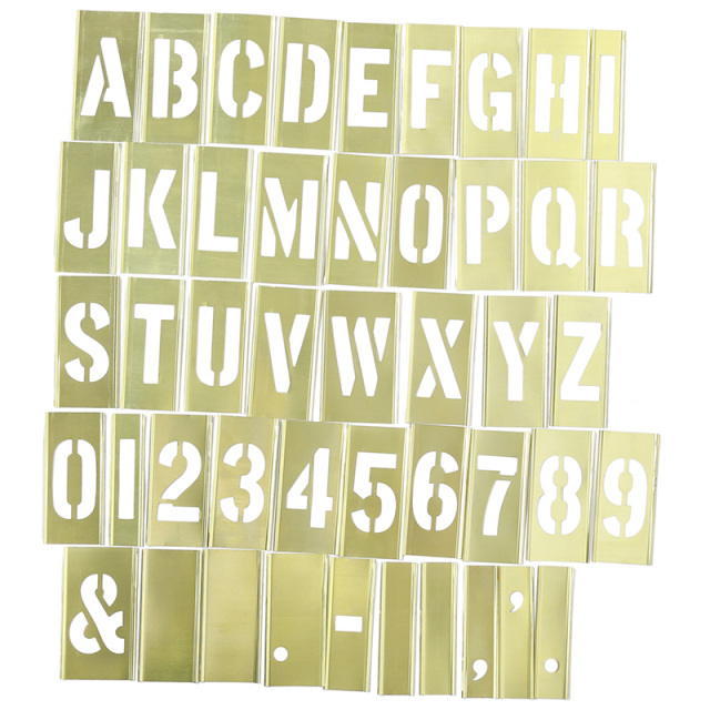 C.H.HANSON C.H.ハンソン 真鍮製 ブラス ステンシルプレート【3インチ