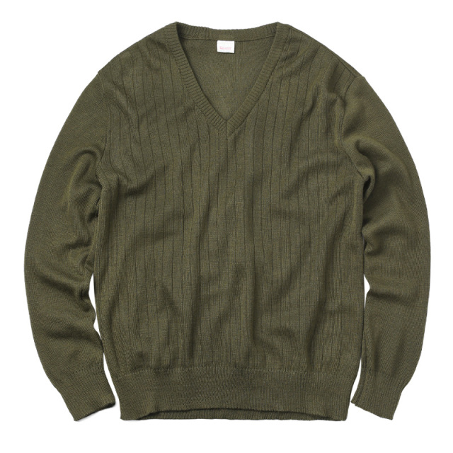 実物 USED チェコ軍 M-85 Vネック ニットセーター