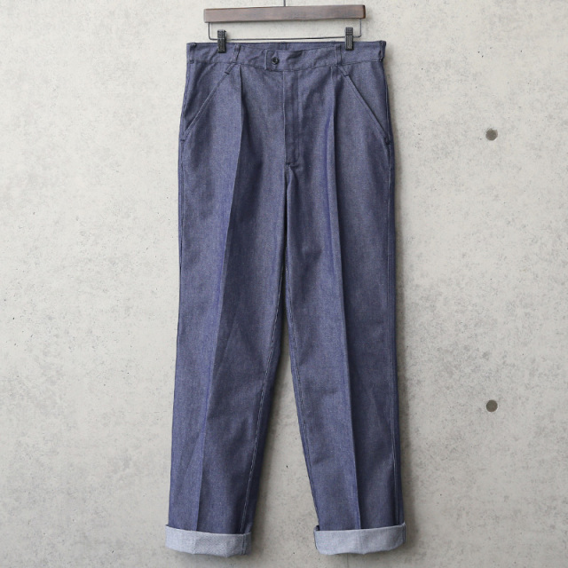 実物 新品 デッドストック フランス軍 デニム トラウザー