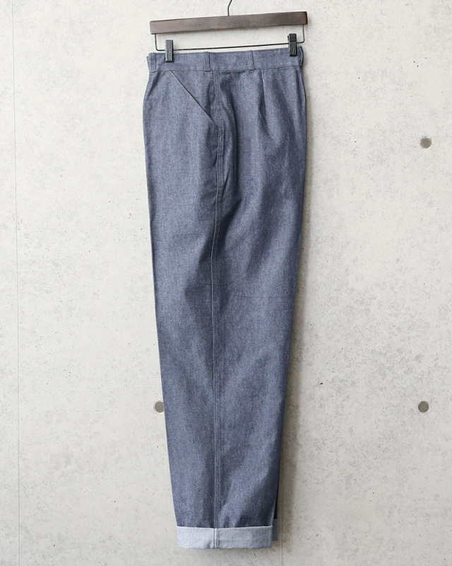 実物 新品 デッドストック フランス軍 レディース デニム トラウザーパンツ