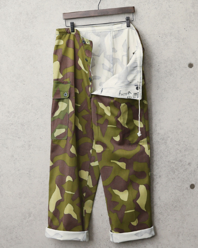 フィンランド軍 M-62カモ柄 リバーシブル オーバーパンツ　デッドストック フィンランド軍 M-62カモ柄 リバーシブル オーバーパンツ