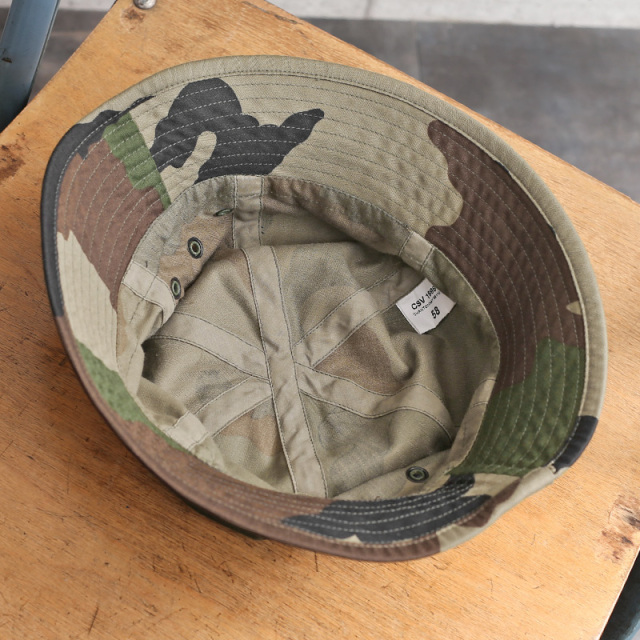 実物 新品 デッドストック フランス軍 HBT ブッシュハット CCEカモ