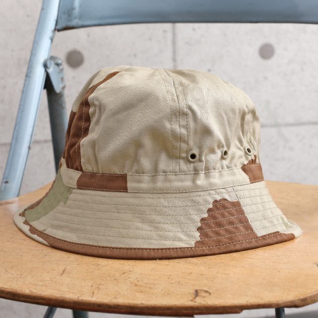 実物 新品 デッドストック フランス軍 HBT ブッシュハット デザートカモ