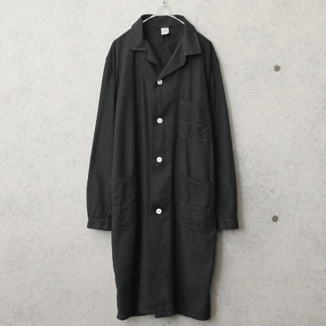 実物 新品 デッドストック チェコ軍 コットンツイル ワークコート BLACK染め