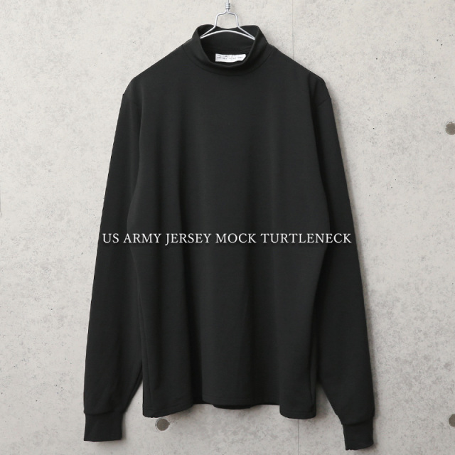 実物 USED 米軍 MOCK TURTLENECK 長袖 アンダーシャツ BLACK