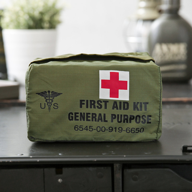 実物 新品 デッドストック 米軍 FIRST AID KIT GENERAL PURPOSE ポーチ