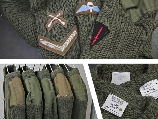 ミリタリー,卸売,仕入れ,問屋,実物,USED,イギリス軍,コマンドセーター