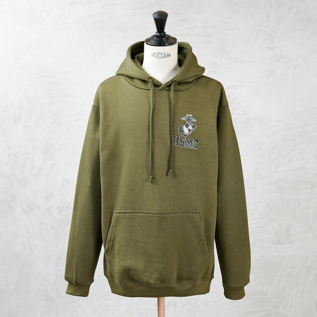 デッドストック USMC 米海兵隊 プリント スウェットパーカー