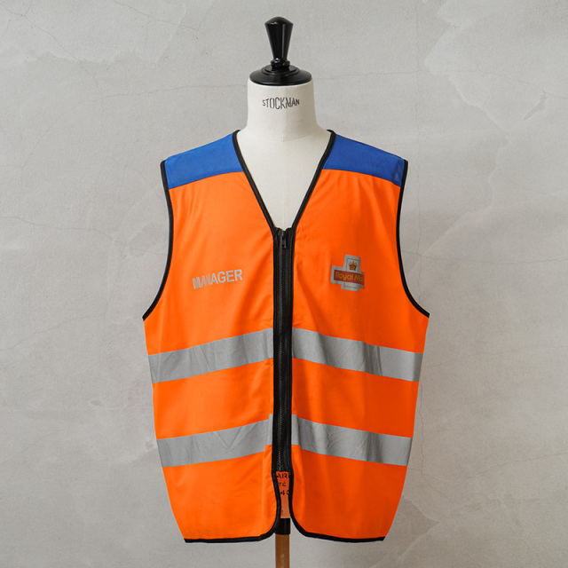 実物 USED イギリス ROYAL MAIL ロイヤルメール Hi Vis Gilet ハイビズ ジレ ベスト バイカラー