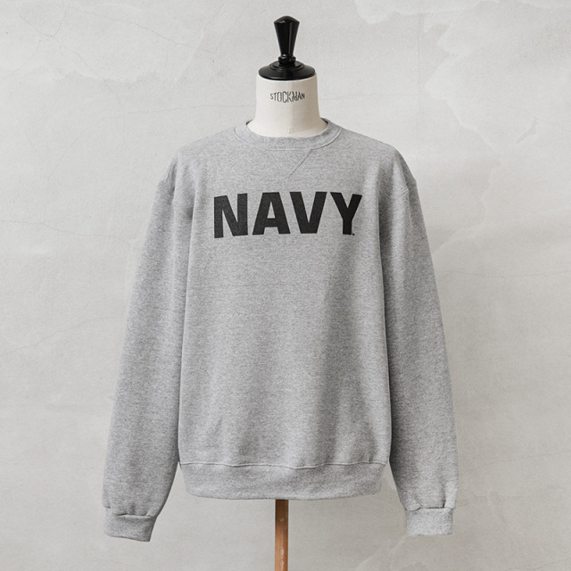 新品 米軍 U.S.NAVY オフィシャルライセンス トレーニング クルーネック スウェット GRAY