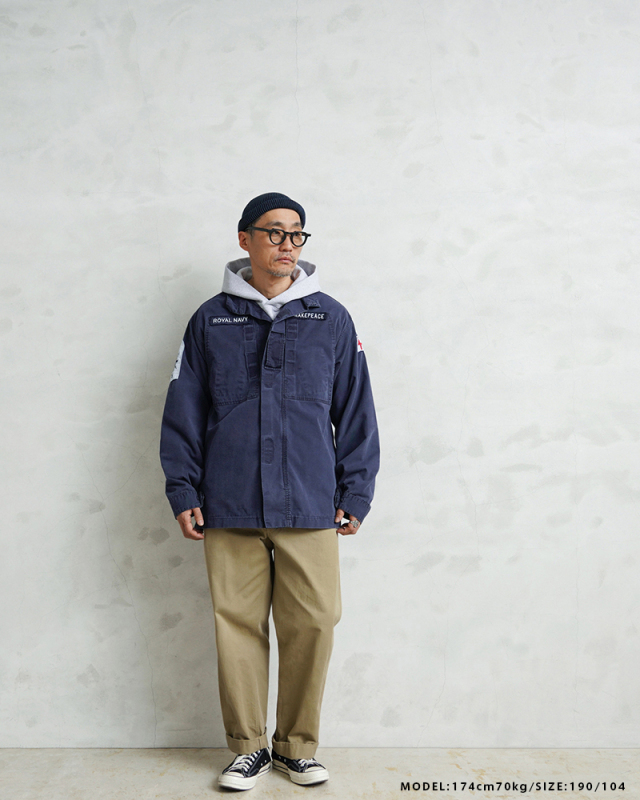 実物　イギリス軍　コンバットジャケット上下セット　パンツ　サバゲー MILITARY 実物 新品 デッドストック イギリス軍 ROYAL NAVY PCS