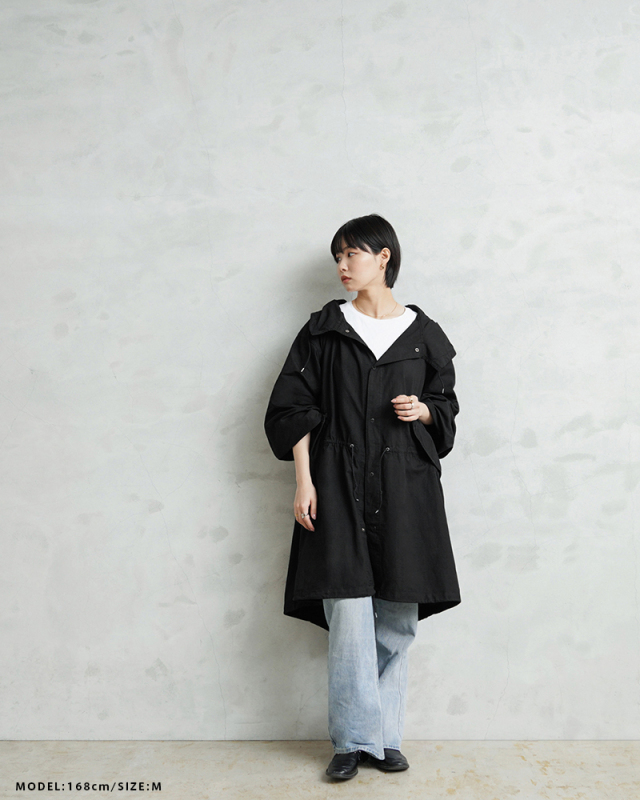 WAIPER INC. モッズコート ブラックーSMALL MILITARY WAIPER.inc 実物 新品 デッドストック 米軍 リメイク