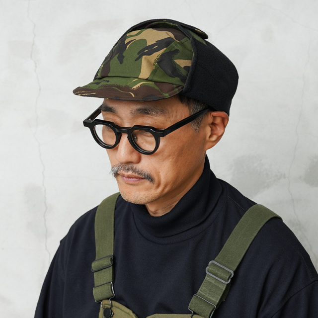 実物 USED イギリス軍 MVP ウィンターキャップ / トラッパーハット DPMカモ