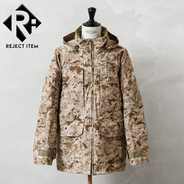 リジェクト 訳あり品 実物 USED 米海軍 NWU GORE-TEXパーカー TYPEII AOR1 DESERT
